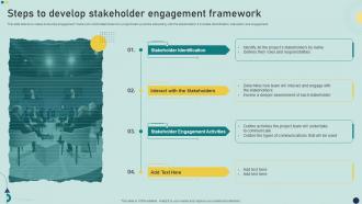 Steps To Develop Stakeholder Engagement Framework