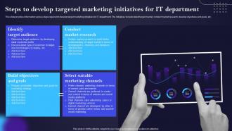 Steps To Develop Targeted Marketing Initiatives For It Department IT Cost Optimization And Management Strategy SS