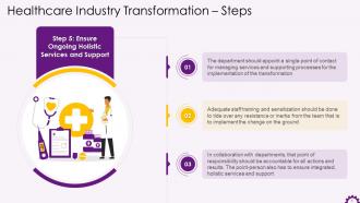 Steps To Digitally Transforming Healthcare Industry Training Ppt
