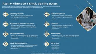 Steps To Enhance The Strategic Planning Process Strategic Management Guide