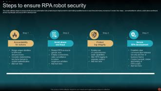 Steps To Ensure Rpa Robot Security