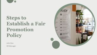 Steps To Establish A Fair Promotion Policy PPT Presentation AT