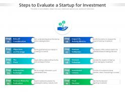 Steps to evaluate a startup for investment