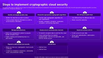 Steps To Implement Cryptographic Cloud Security Cloud Cryptography