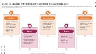 Steps To Implement Customer Relationship Implementation Guidelines For Holistic MKT SS V