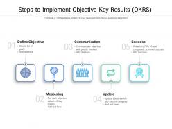 Steps to implement objective key results okrs