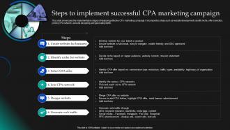 Steps To Implement Successful Campaign CPA Marketing Implementation MKT SS V