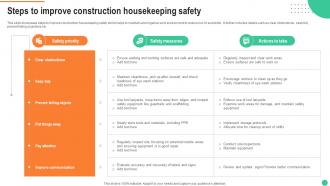 Steps To Improve Construction Housekeeping Safety