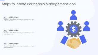 Steps To Initiate Partnership Management Icon