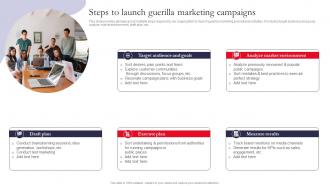 Steps To Launch Guerilla Marketing Campaigns Driving Organic Traffic Through Social Media MKT SS V