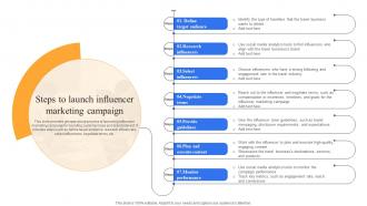 Steps To Launch Influencer Marketing Complete Guide To Advertising Improvement Strategy SS V