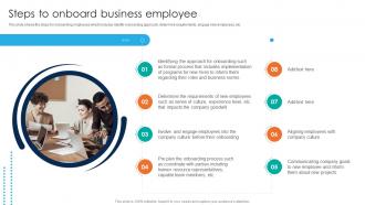 Steps To Onboard Business Employee Strategies To Improve Hr Functions