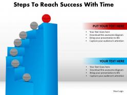 Steps to reach success  with time powerpoint templates ppt presentation slides 812