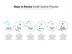 Steps to review credit control process