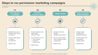 Steps To Run Permission Marketing Campaigns