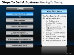 Steps to sell a business planning to closing powerpoint slides and ppt templates db