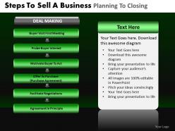 Steps to sell a business planning to closing powerpoint slides and ppt templates db