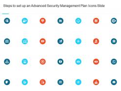 Steps to set up an advanced security management plan icons slide ppt professional