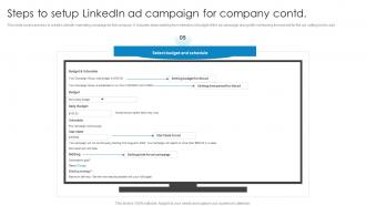 Steps To Setup Linkedin Ad Campaign Comprehensive Guide To Linkedln Marketing Campaign MKT SS Good Customizable