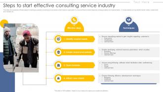Steps To Start Effective Consulting Service Industry