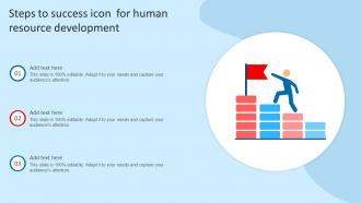 Steps To Success Icon For Human Resource Development