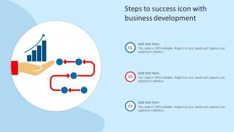 Steps To Success Icon With Business Development