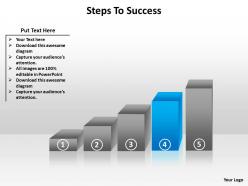Steps to success with business man silhouette climbing stairs to top powerpoint diagram templates graphics 712