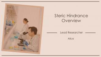 Steric Hindrance Spatial Obstruction Chemical Reactions PPT Template ST AI