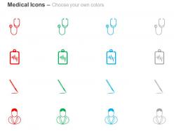Stethoscope checklist pen doctor ppt icons graphics