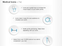 Stethoscope oxygen supply bed crutches ppt icons graphics