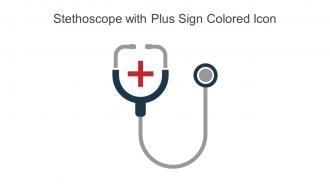 Stethoscope With Plus Sign Colored Icon In Powerpoint Pptx Png And Editable Eps Format
