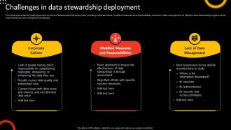 Stewardship By Function Model Challenges In Data Stewardship Deployment