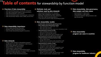 Stewardship By Function Model Powerpoint Presentation Slides Appealing Content Ready