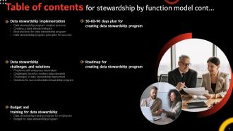 Stewardship By Function Model Powerpoint Presentation Slides Informative Content Ready