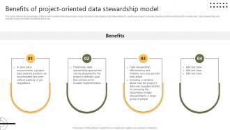 Stewardship By Systems Model Benefits Of Project Oriented Data Stewardship Model