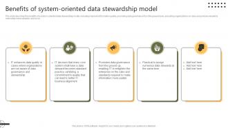 Stewardship By Systems Model Benefits Of System Oriented Data Stewardship Model