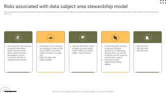 Stewardship By Systems Model Risks Associated With Data Subject Area Stewardship Model