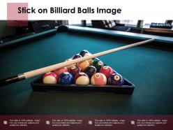 Stick on billiard balls image