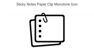 Sticky Notes Paper Clip Monotone Icon In Powerpoint Pptx Png And Editable Eps Format