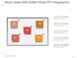 Sticky notes with bullet points ppt infographics