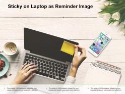 Sticky on laptop as reminder image