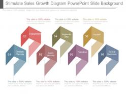 Stimulate sales growth diagram powerpoint slide background