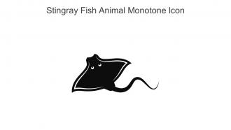Stingray Fish Animal Monotone Icon In Powerpoint Pptx Png And Editable Eps Format