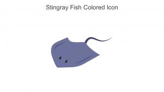 Stingray Fish Colored Icon In Powerpoint Pptx Png And Editable Eps Format