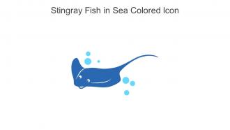 Stingray Fish In Sea Colored Icon In Powerpoint Pptx Png And Editable Eps Format