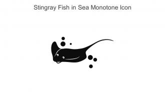 Stingray Fish In Sea Monotone Icon In Powerpoint Pptx Png And Editable Eps Format