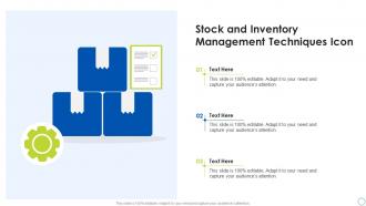 Stock And Inventory Management Techniques Icon