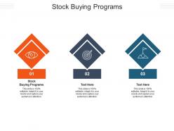 Stock buying programs ppt powerpoint presentation infographic template diagrams cpb