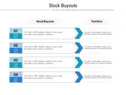 Stock buyouts ppt powerpoint presentation pictures mockup cpb