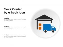 Stock carried by a truck icon
